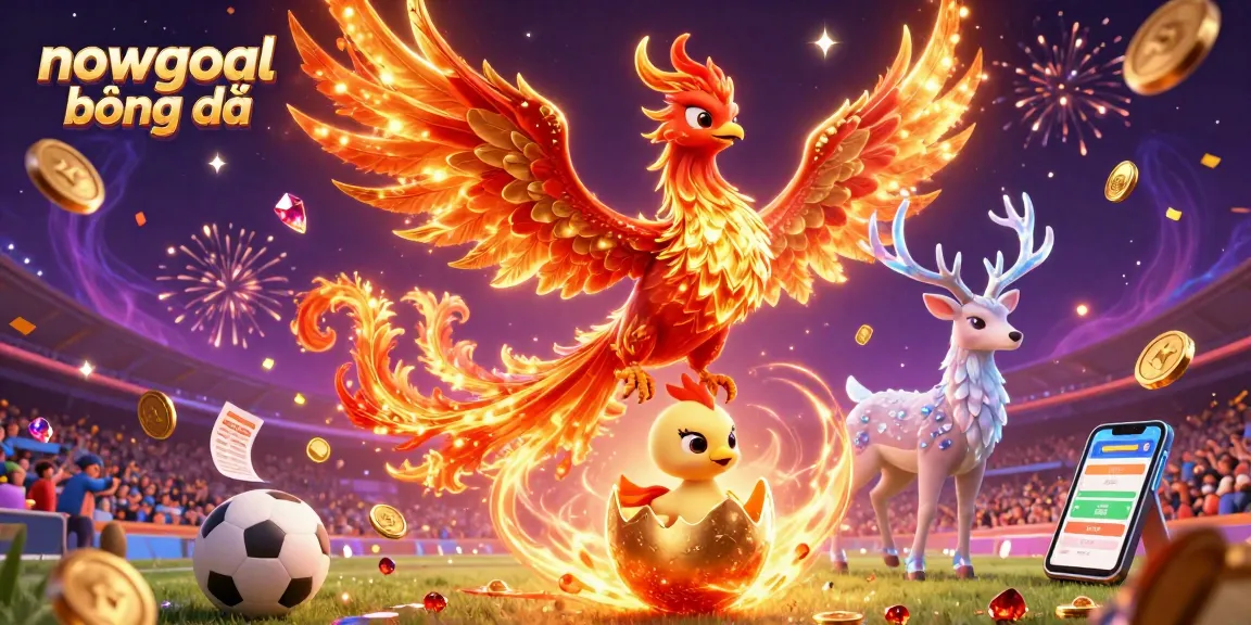 Experience live sports betting excitement with nowgoal bóng đá and vibrant 3D casino imagery.
