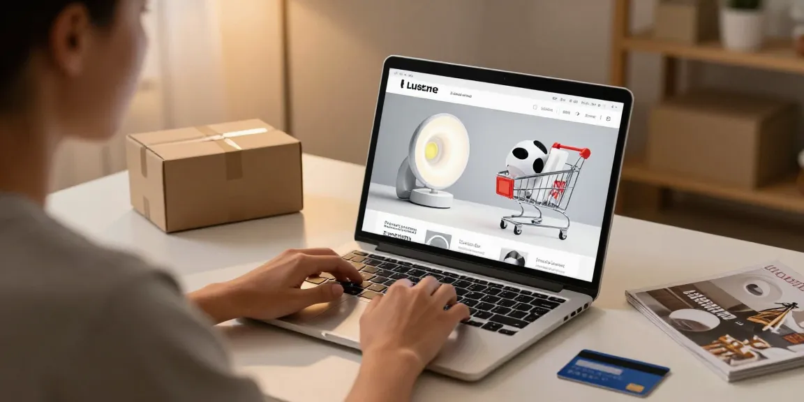 Lustre led lighting showcased in an online shopping experience for best deals and product reviews.