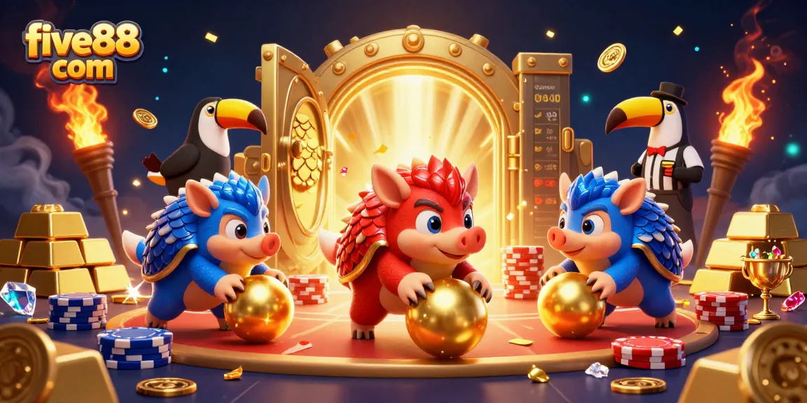 Join the action at five88 com as rival pangolins compete in an exhilarating gambling showdown.